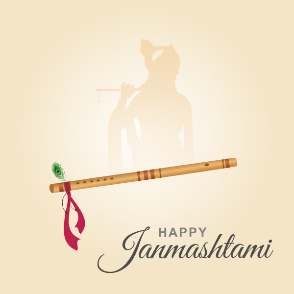 Happy Krishna Janmashtami 2024 Greeting Vector illustration Banner Template Design Download For Free