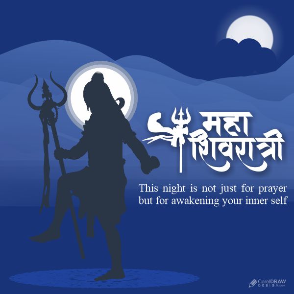 Happy Maha Shivaratri Social Media Post Design Free Vector, Festival Celebration