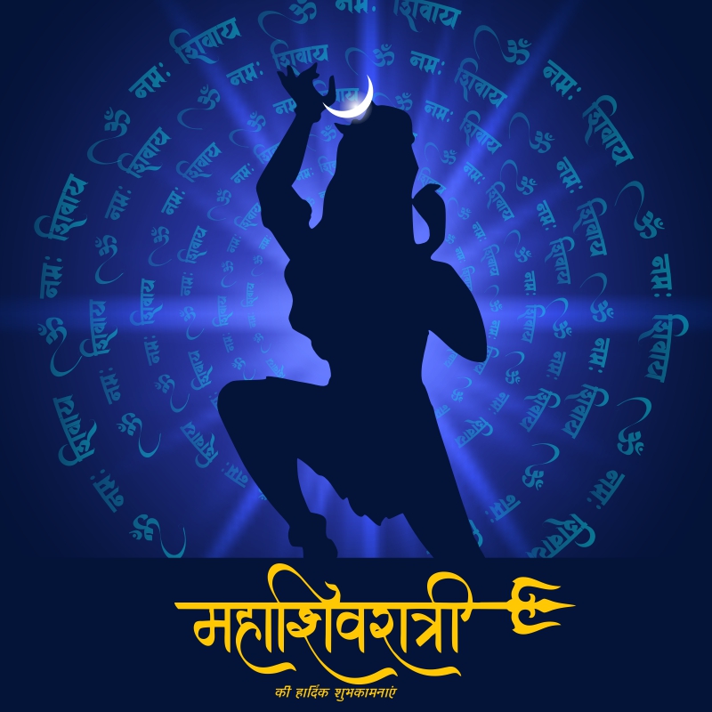 Happy Maha Shivratri 2024 Hindu Festival Wishing Greeting Vector Design  Banner,SocialMedia Post