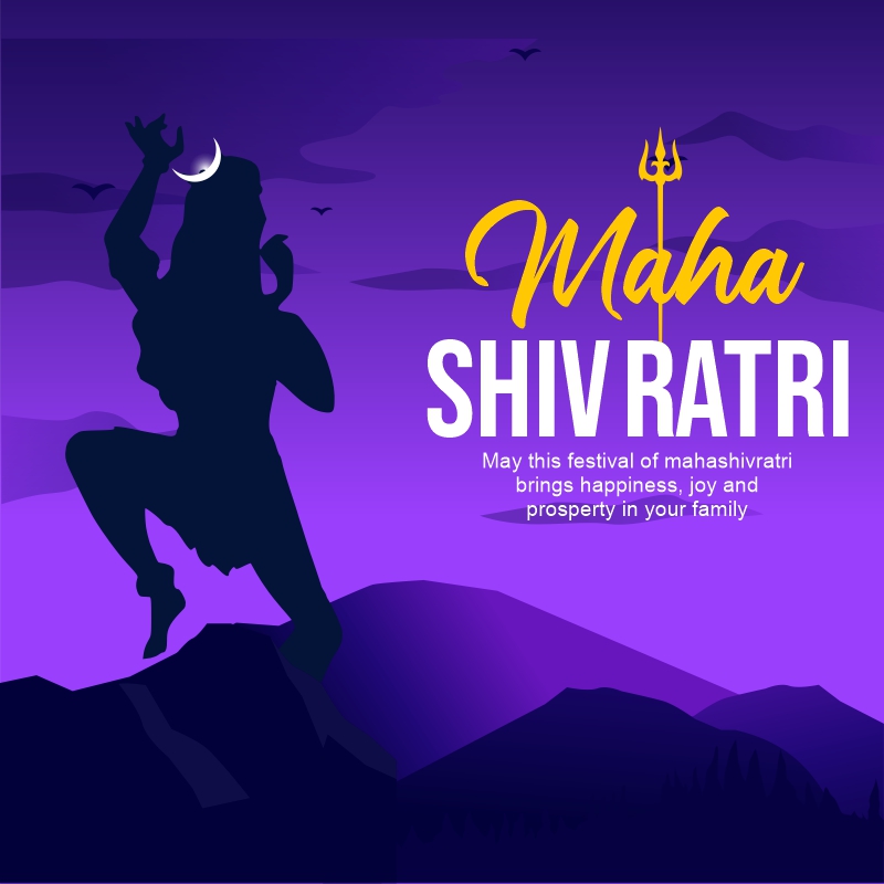 Happy Maha Shivratri 2024 Wishing Greeting Poster Banner Vector Design DOwnload For Free With Cdr file