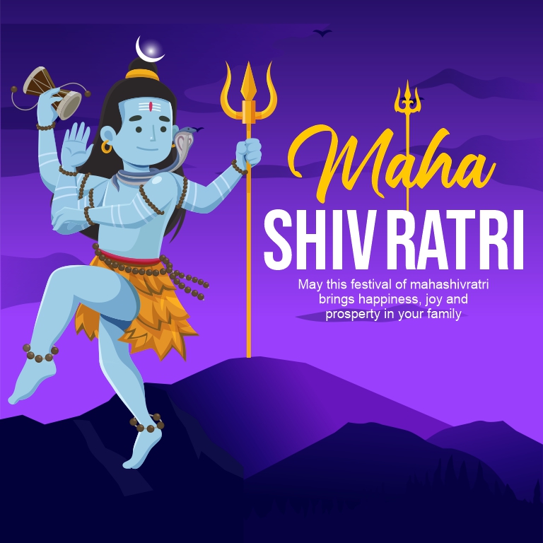 Happy Maha Shivratri 2025 Wishing Greeting Poster Banner Vector Design Download For Free With Cdr file