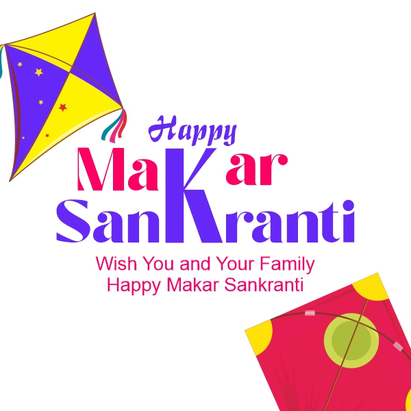 Happy Makar Sankarnti Typography Vector illustration CDR File Download For Free