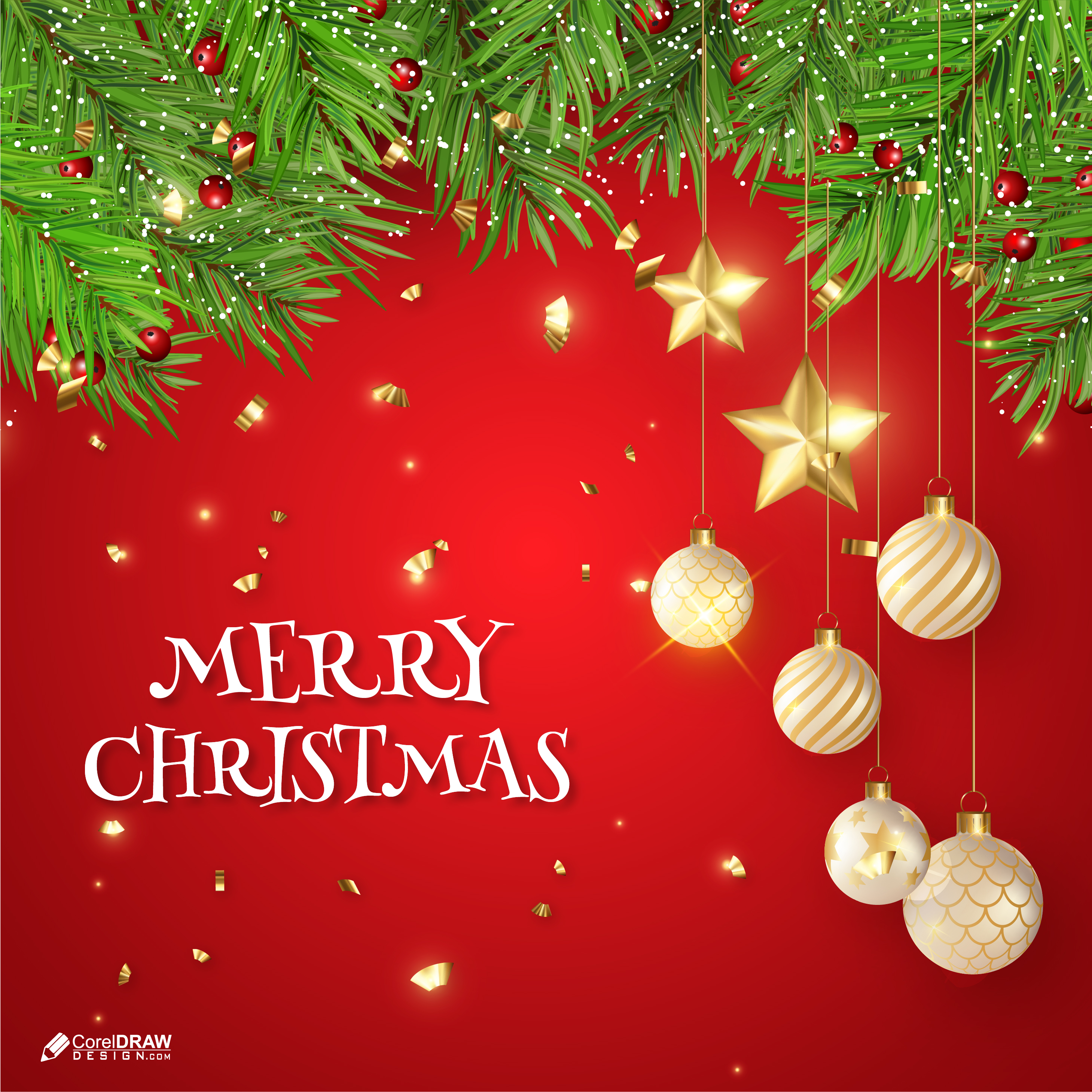 Happy Merry Christmas Celebration Vector Background