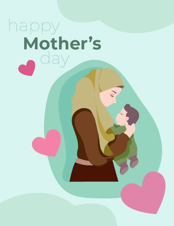 Happy Mothers Day Poster Illustration Vector Free
