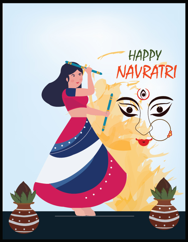 Download Happy Navratri Celebration Poster Illustration Vector Free |  CorelDraw Design (Download Free CDR, Vector, Stock Images, Tutorials, Tips  & Tricks)