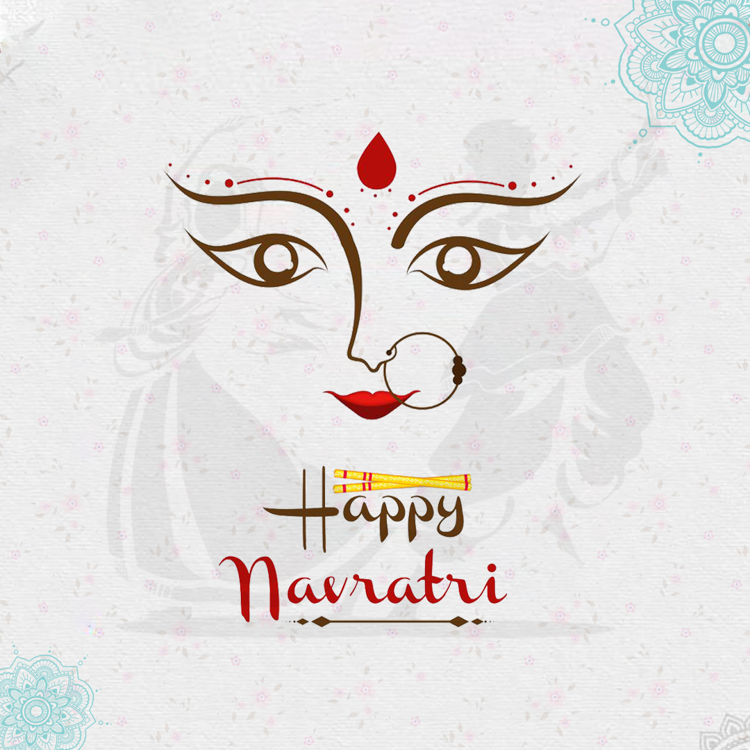 Download Happy Navratri With Maa Durga Face | CorelDraw Design (Download  Free CDR, Vector, Stock Images, Tutorials, Tips & Tricks)