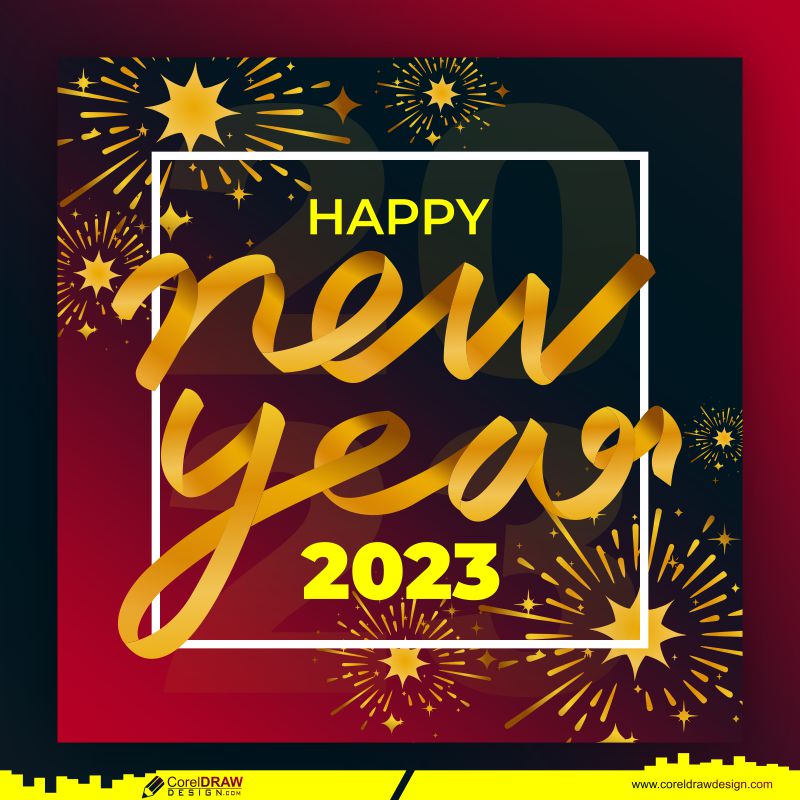 Download happy new year 2023 sparkle greeting card background free |  CorelDraw Design (Download Free CDR, Vector, Stock Images, Tutorials, Tips  & Tricks)