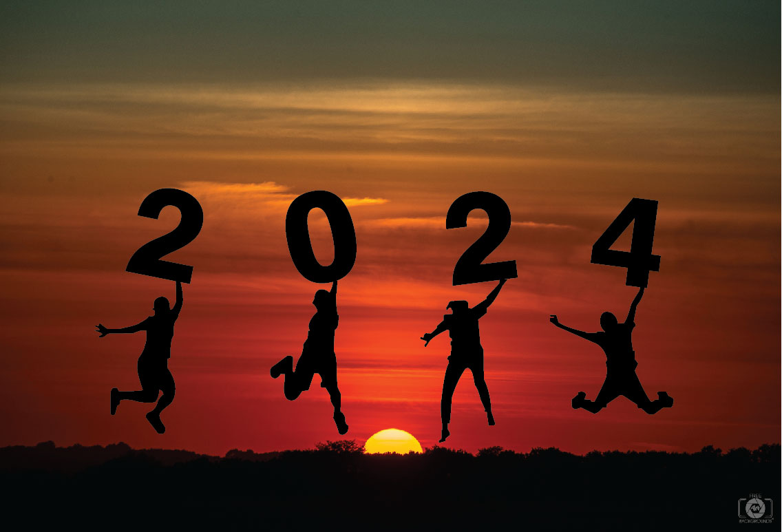 Happy New Year 2024 Vector Design With Ai File For Free