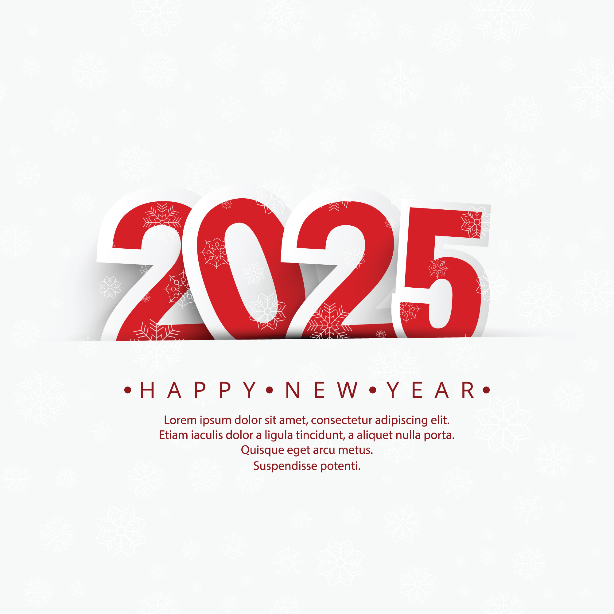 Happy New Year 2025 Creative CDR&EPS Template Download For Free