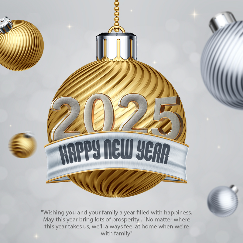 Happy New Year 2025 Social Media Feed Post Design PSD Download For Free