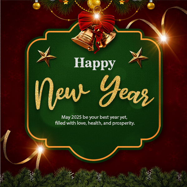 Happy New Year 2025 Social Media Ready Free PSD Template Download For Free