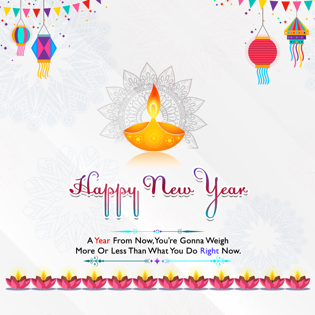 Happy New Year Celebration Background, Social Media Banner, Post Free Psd
