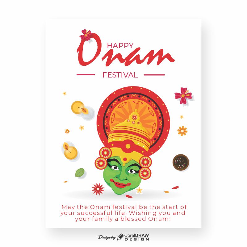 Happy Onam Festival Free Creative Download From Coreldrawdesign