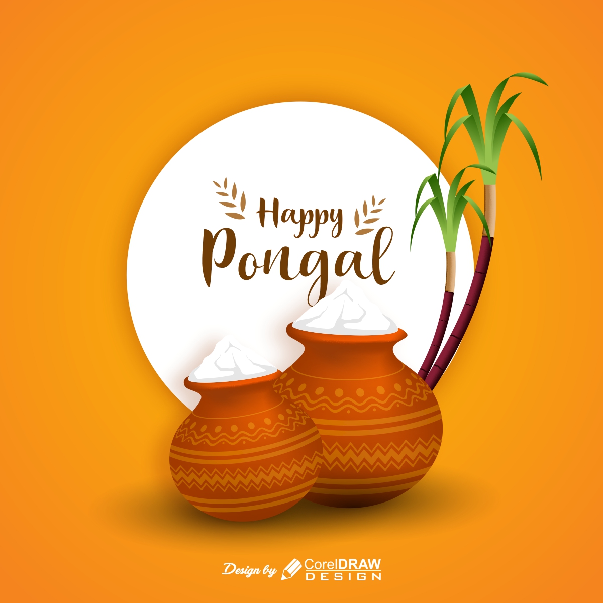Happy Pongal Background Free CDR