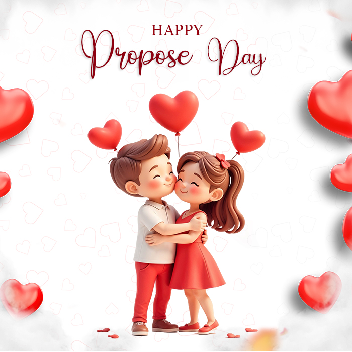 Happy Propose Day 2025 Cute Wishing Greeting Design Download For Free