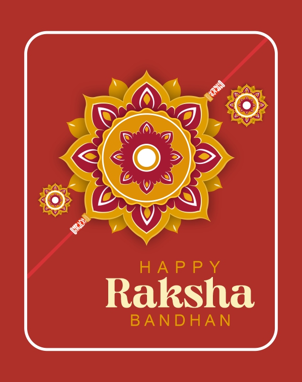 Happy Raksha Bandhan Festival Rakhi Design Illustration Free Vector