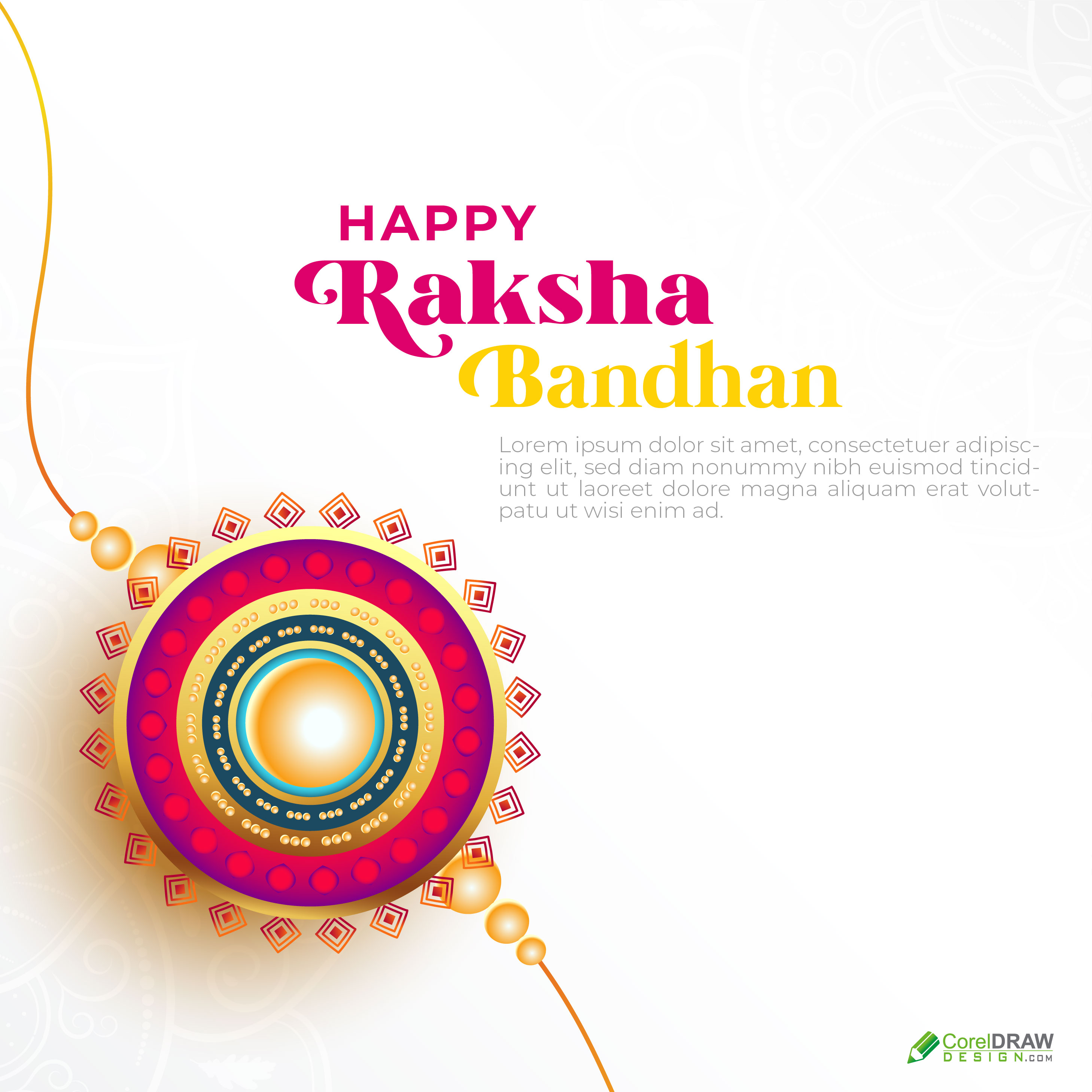 Indian Festival Raksha Bandhan Background With An Elegant Rakhi India  Brother Hindu Background Image for Free Download