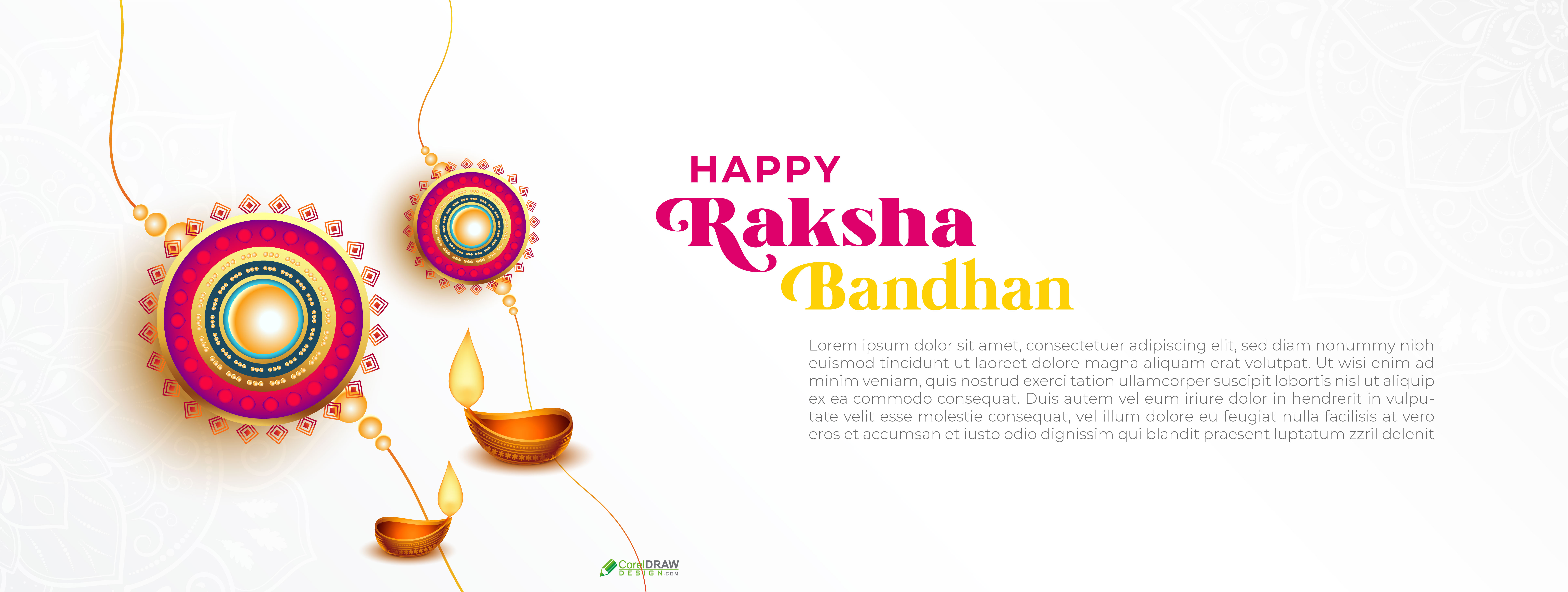 Happy Raksha Bandhan Indian Rakhi Festival Banner Background