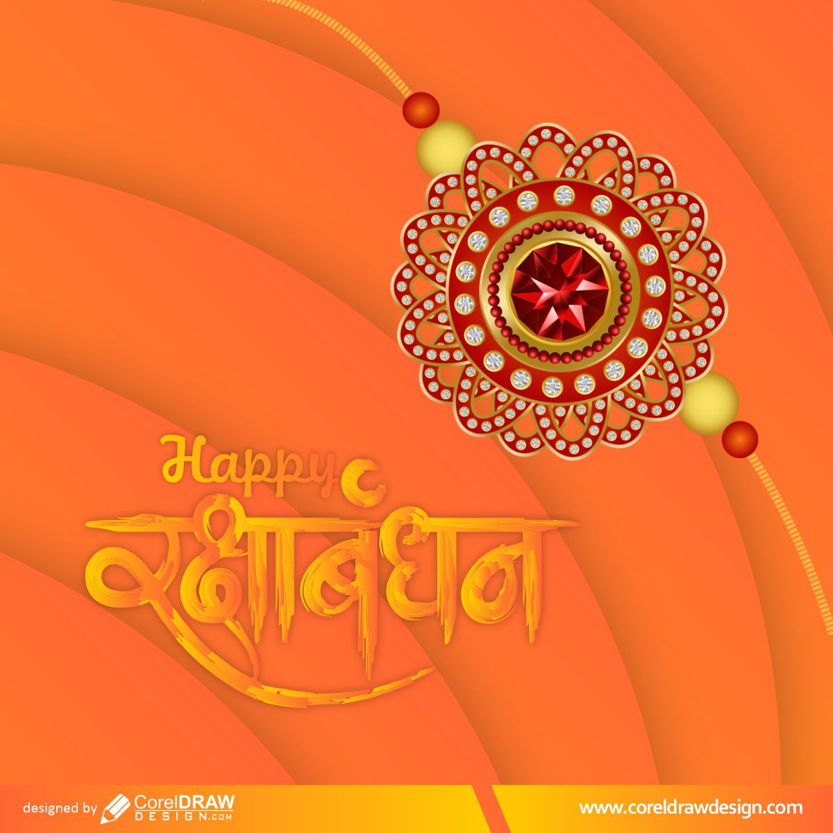 happy Raksha Bandhan poster vector design download for free