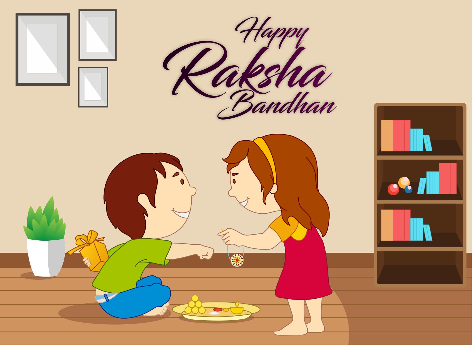 happy raksha bandhan poster vector design download free
