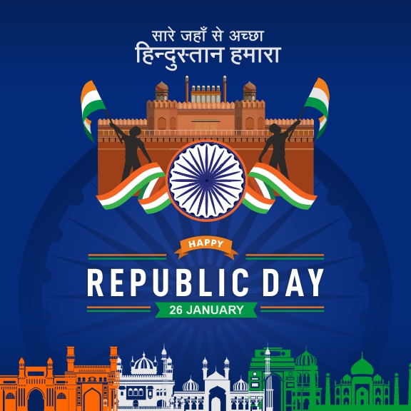 Happy Republic Day 26th January 2025 Free CDR Vector Design Download For Free