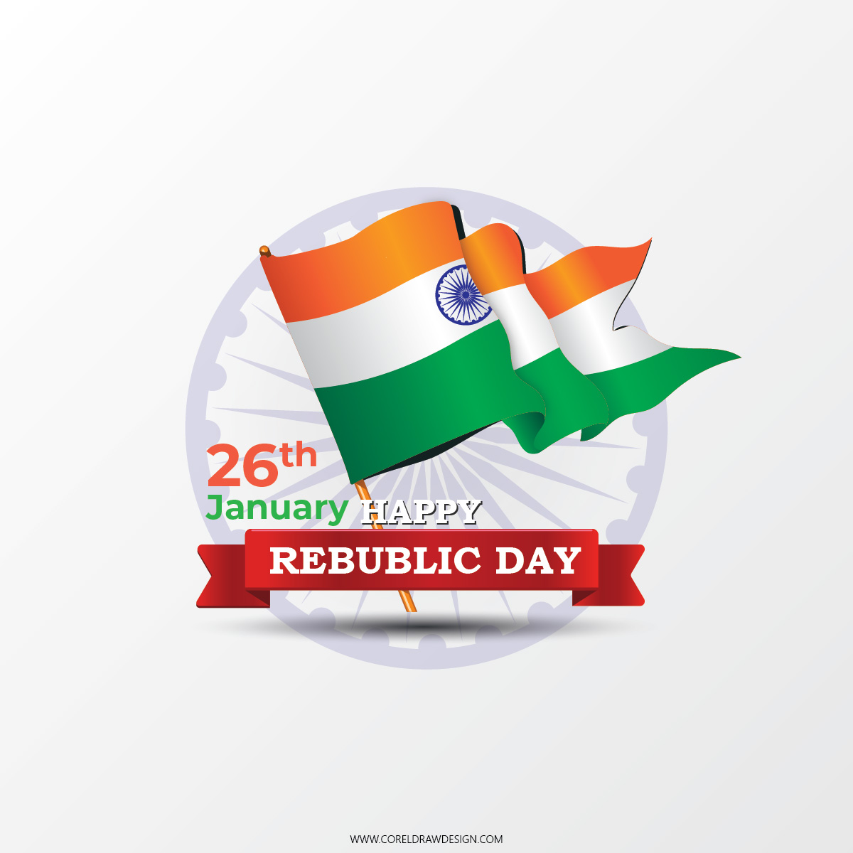Happy Republic Day Vector Design