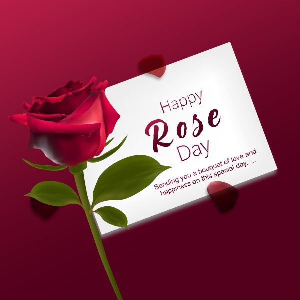 Happy Rose Day 2025 Wishing Banner Vector Download For Free