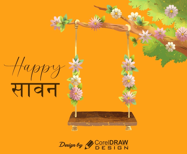 Happy Sawan Wishing Vector Design Download For Free