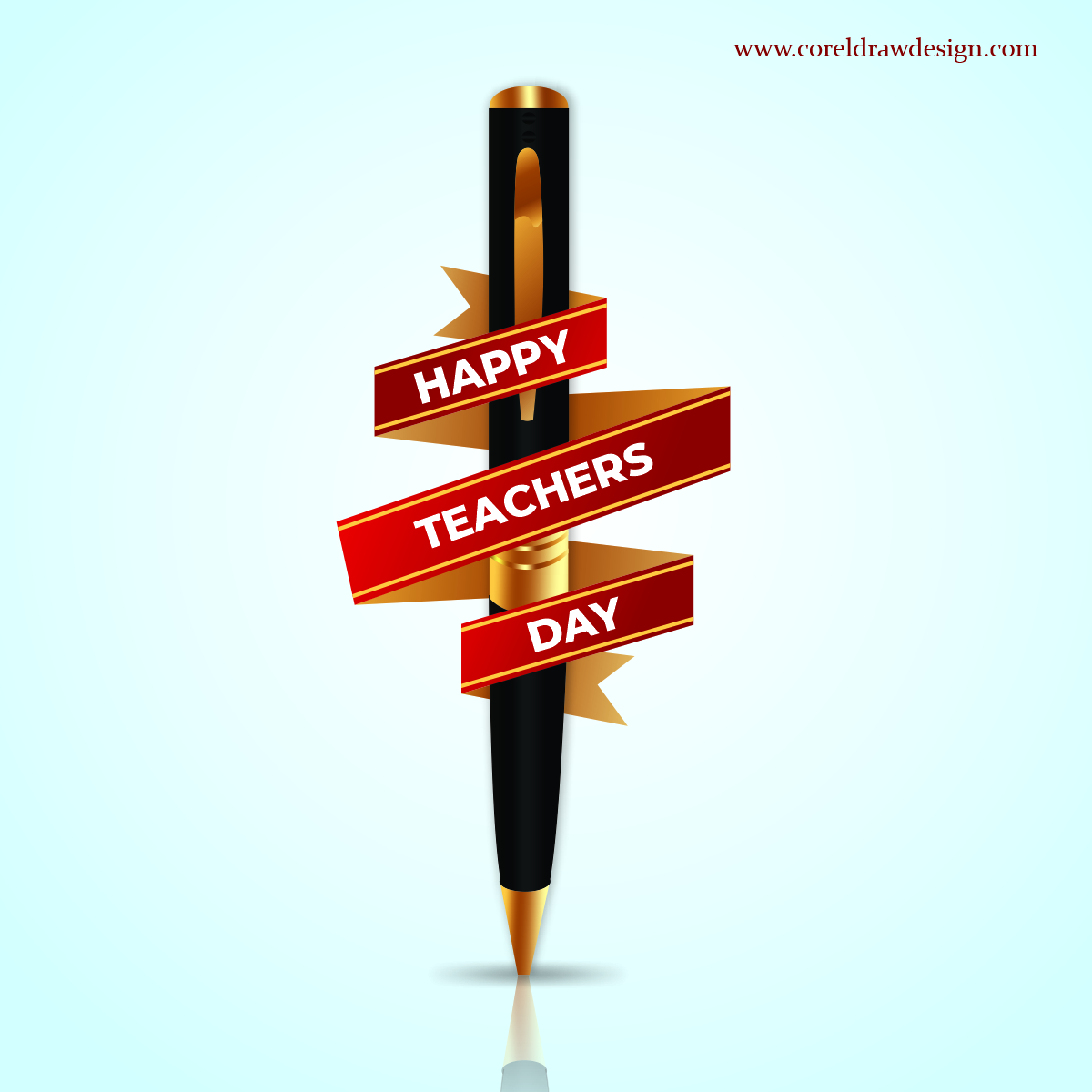 Happy Teachers Day Pen Lettering Design