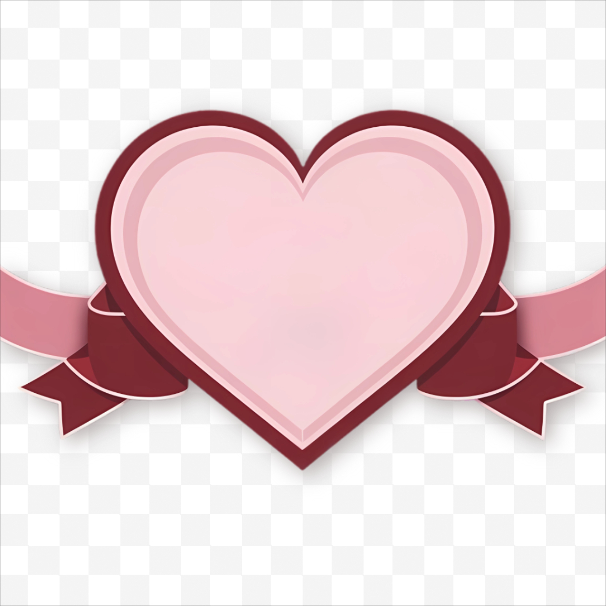 Happy Valentine's Day PNG Heart & Frame | Romantic Love Design for Social Media.