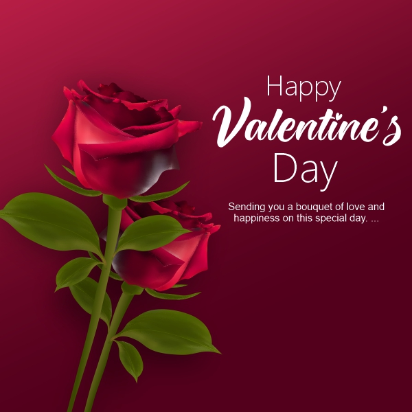 Happy Valentine's Week Rose Day Wishing Vector illustration CDR Download For Free