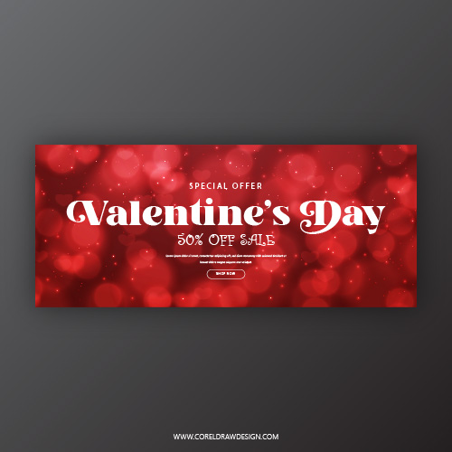 Happy Valentine Day Sale Banner Template
