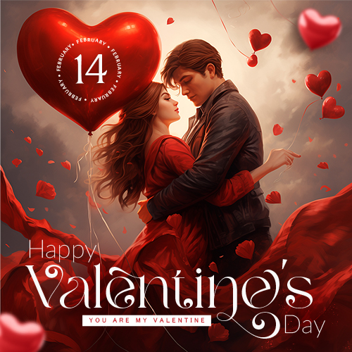 Happy Valentines Day 2025 Photo Replaceabel PSD Template Design Download For Free