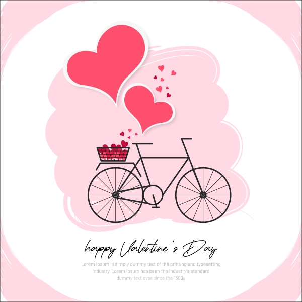 Happy Valentines Day 2025 Wishing CDR Vector Banner Download For Free