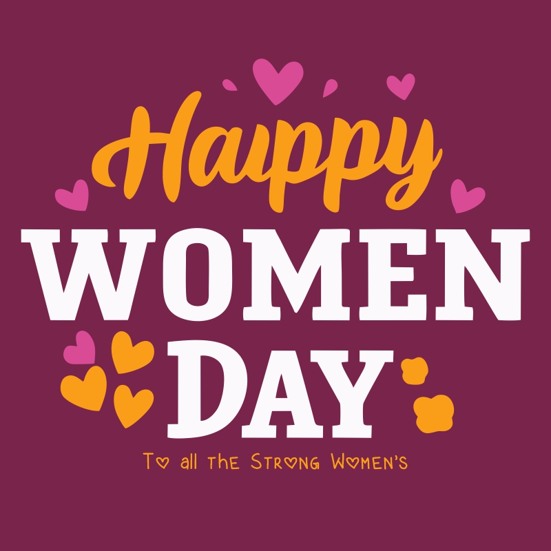 Happy Women's Day 2024 Typorgraphy Vector Design Download For free