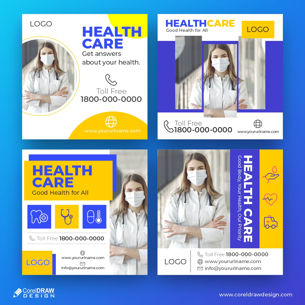 Health Care, Medical Social Media banner Template Collection