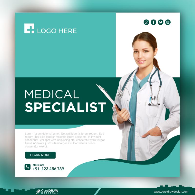 Healthcare Medical Banner Promotion Template Premium Vector