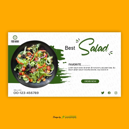 Healthy Food Banner Template Free Vector