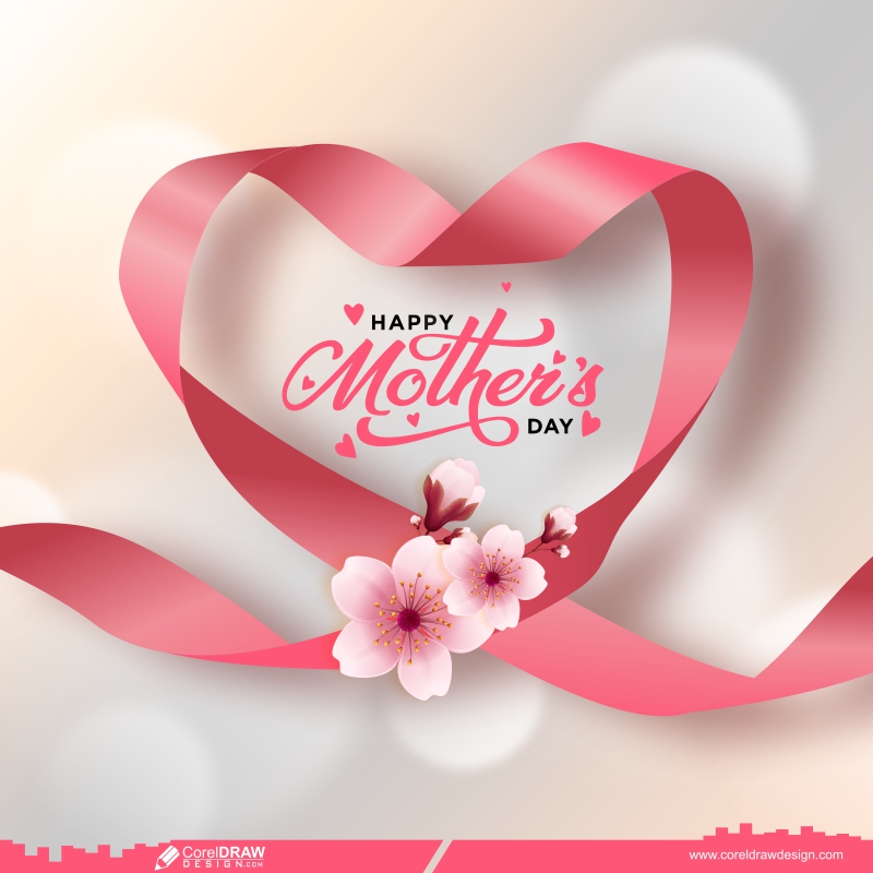 heart shape Mothers Day Background dwl 2023