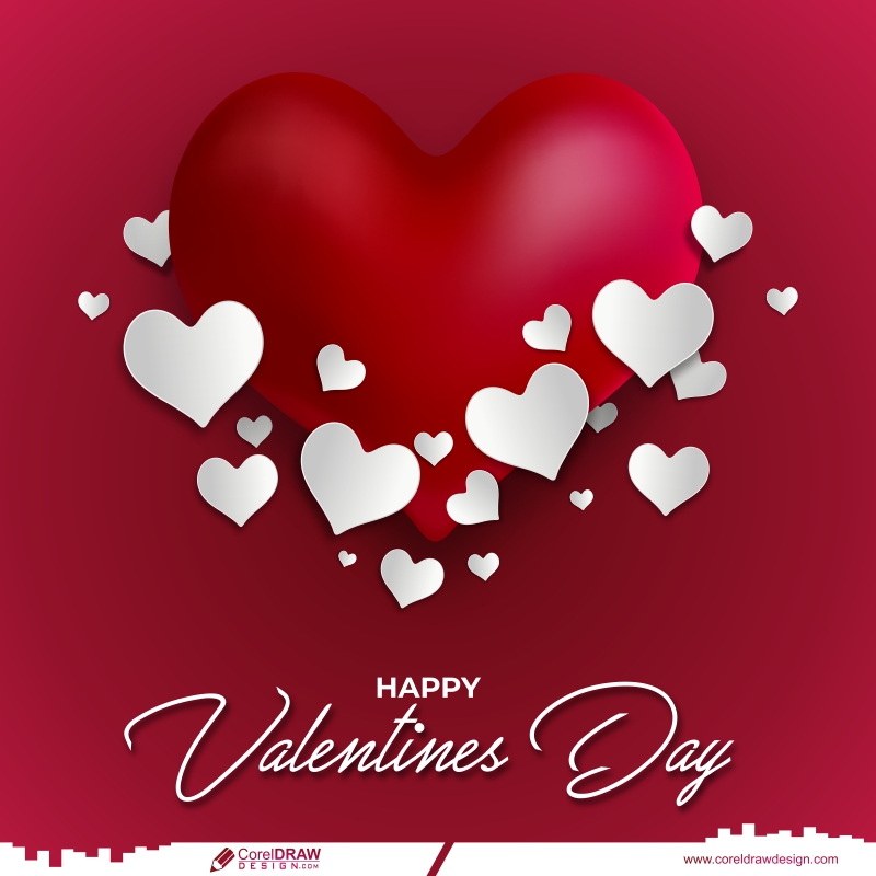 Valentine hearts balloon vector background concept design. Happy
