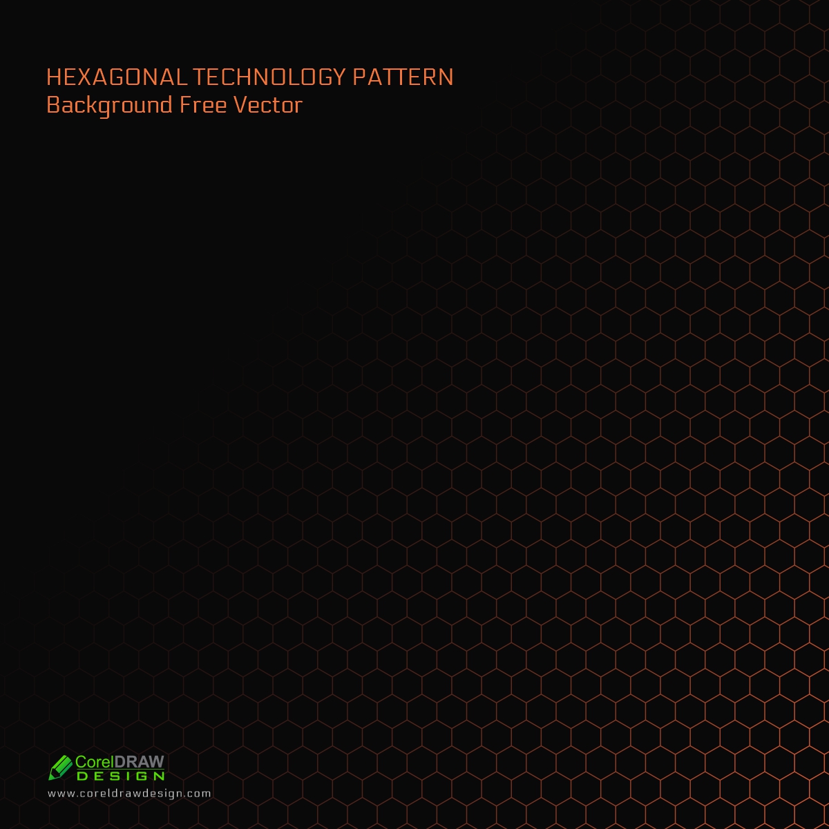 Hexagonal Technology Pattern Background Free Vector CDr