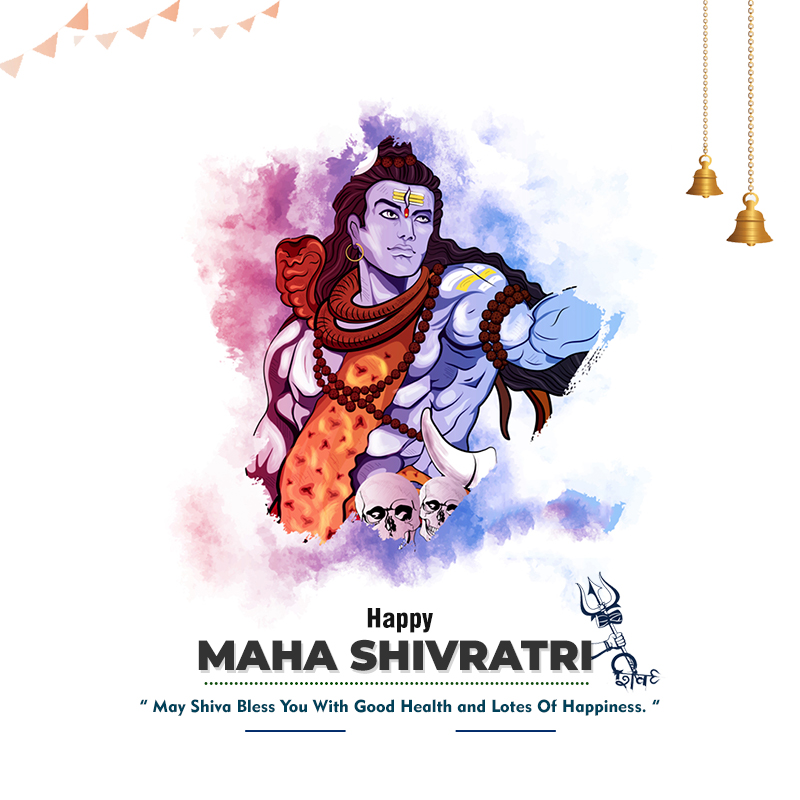 Hindu Festival Maha Shivratri Banner Template, Free Psd