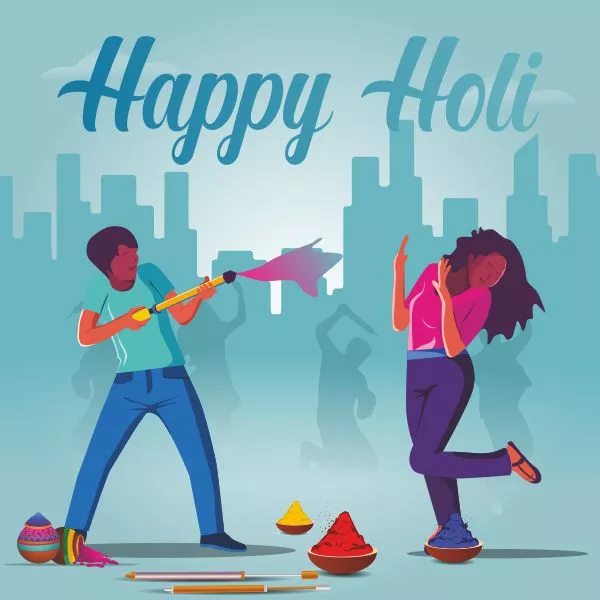 Holi Celebration Vector Image, Happy Holi Image