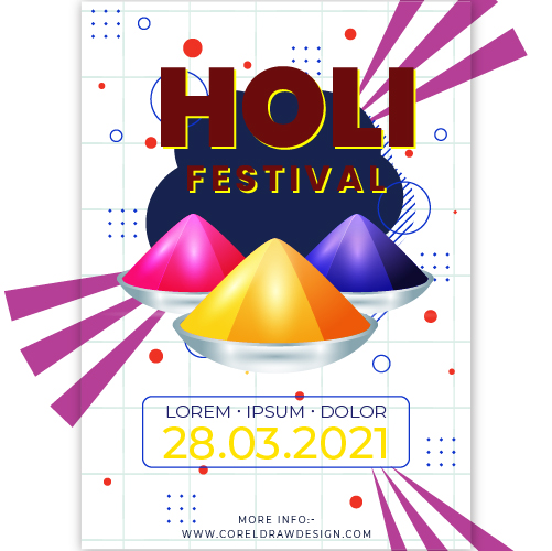 Holi Invitation Of Colors AI & EPS File Trending Vector Art 2021 Free Download