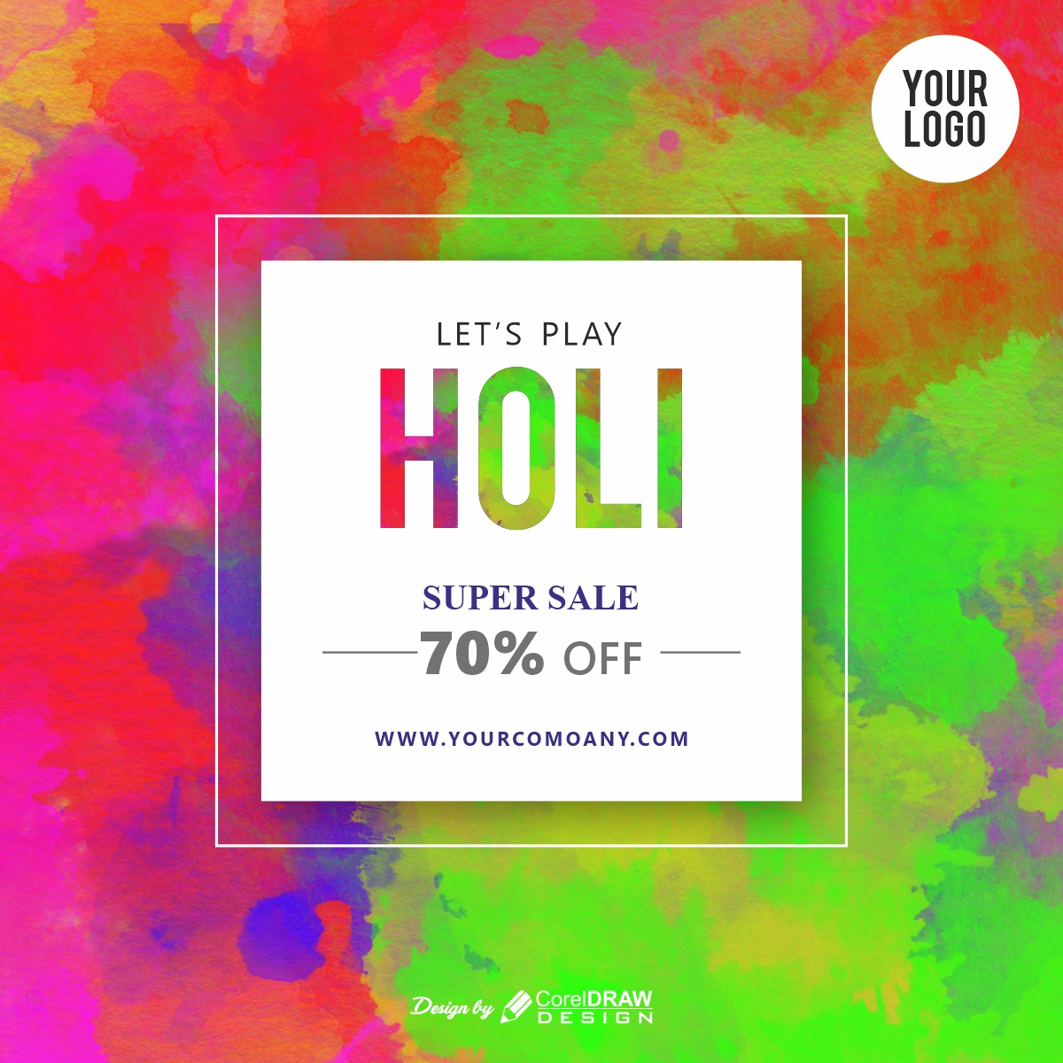 Holi Promotional Sale Banner