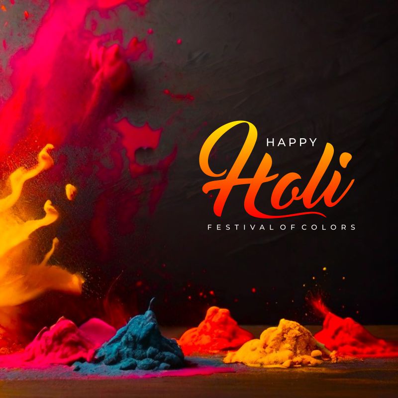 Holi Wishes Card Background design vector