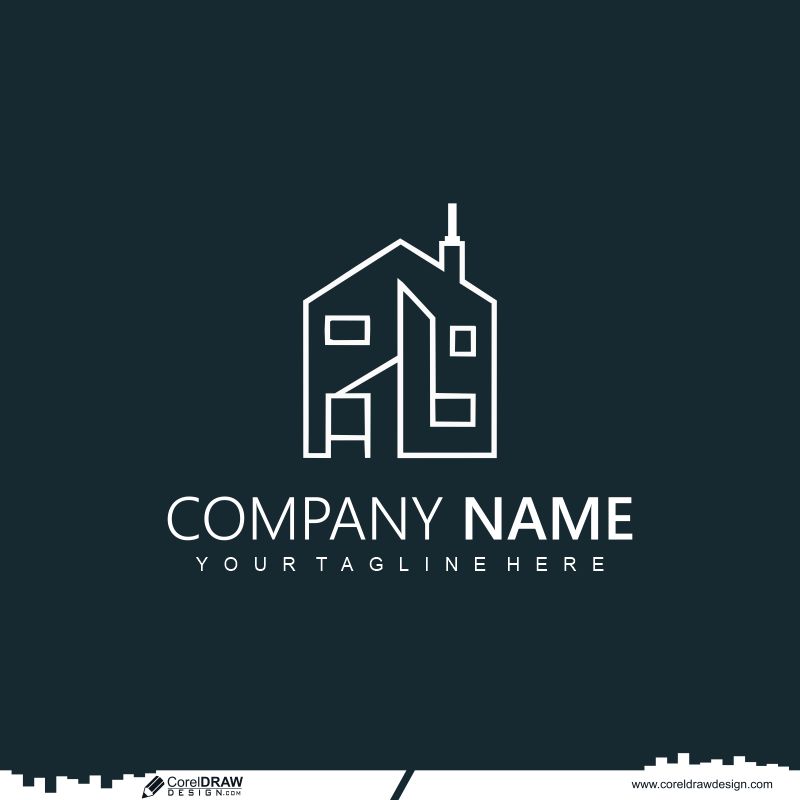 home logo design template cdr vector