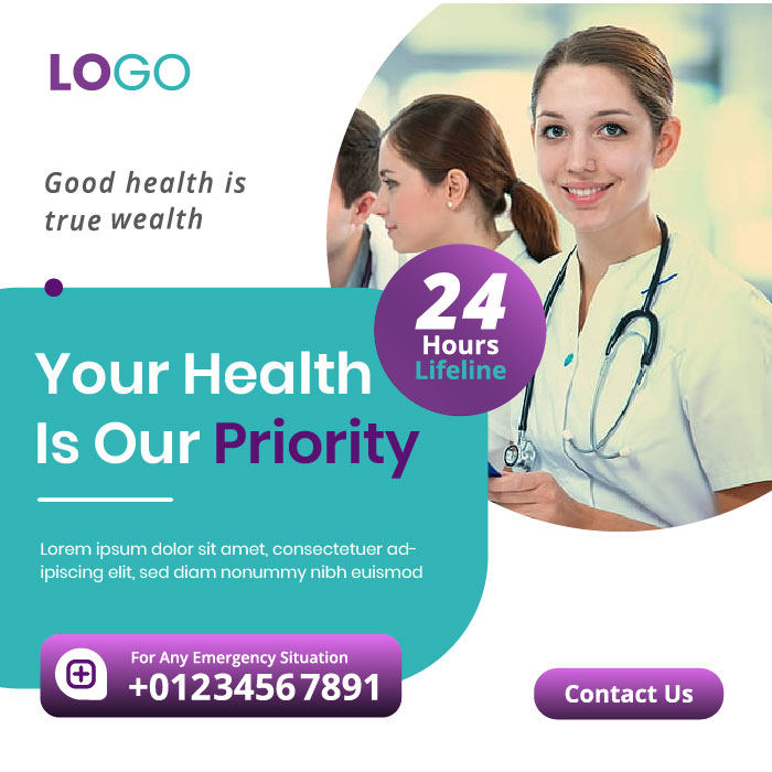 Hospital Medical Facility banner vector free