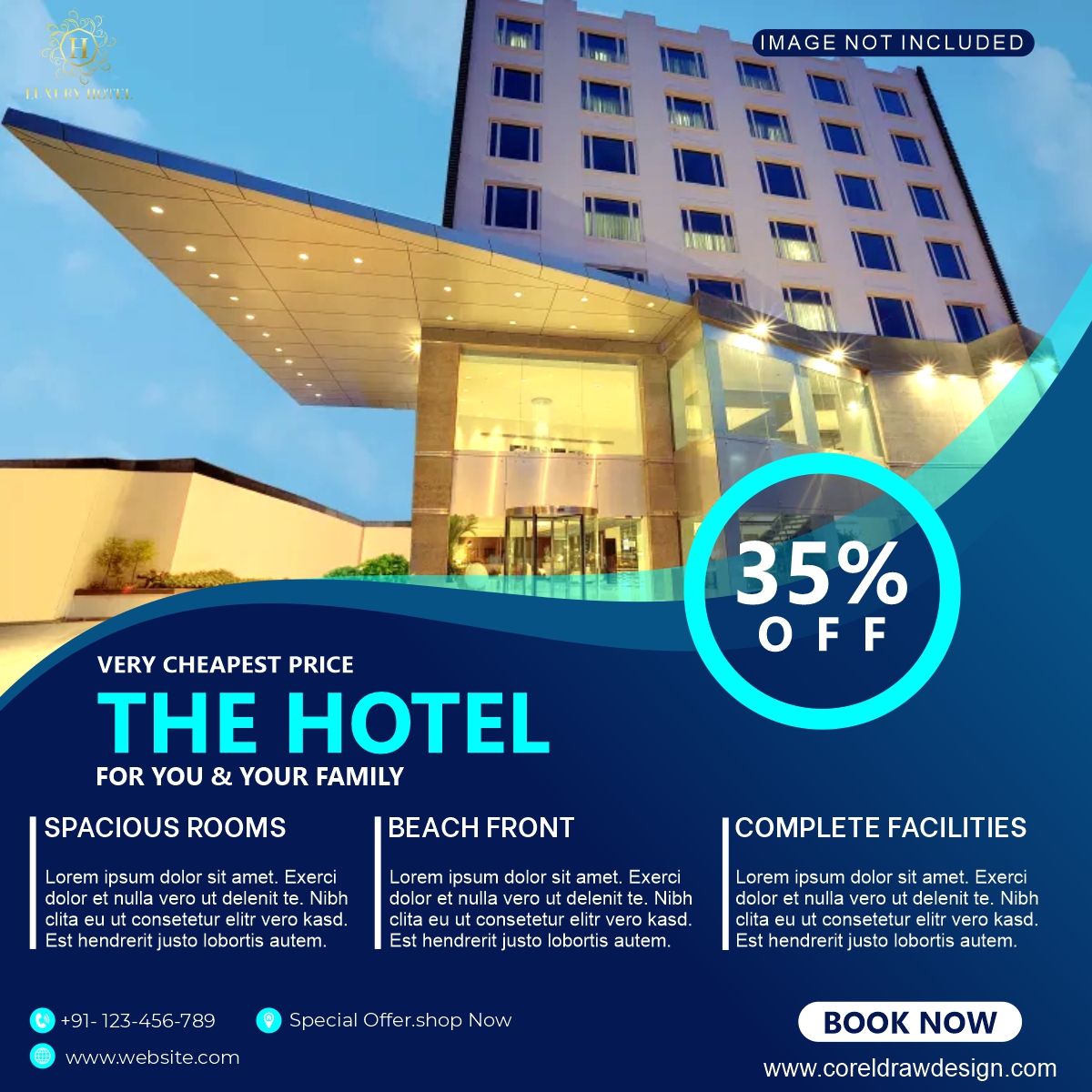 Download Hotel Booking Advertisement Banner Template