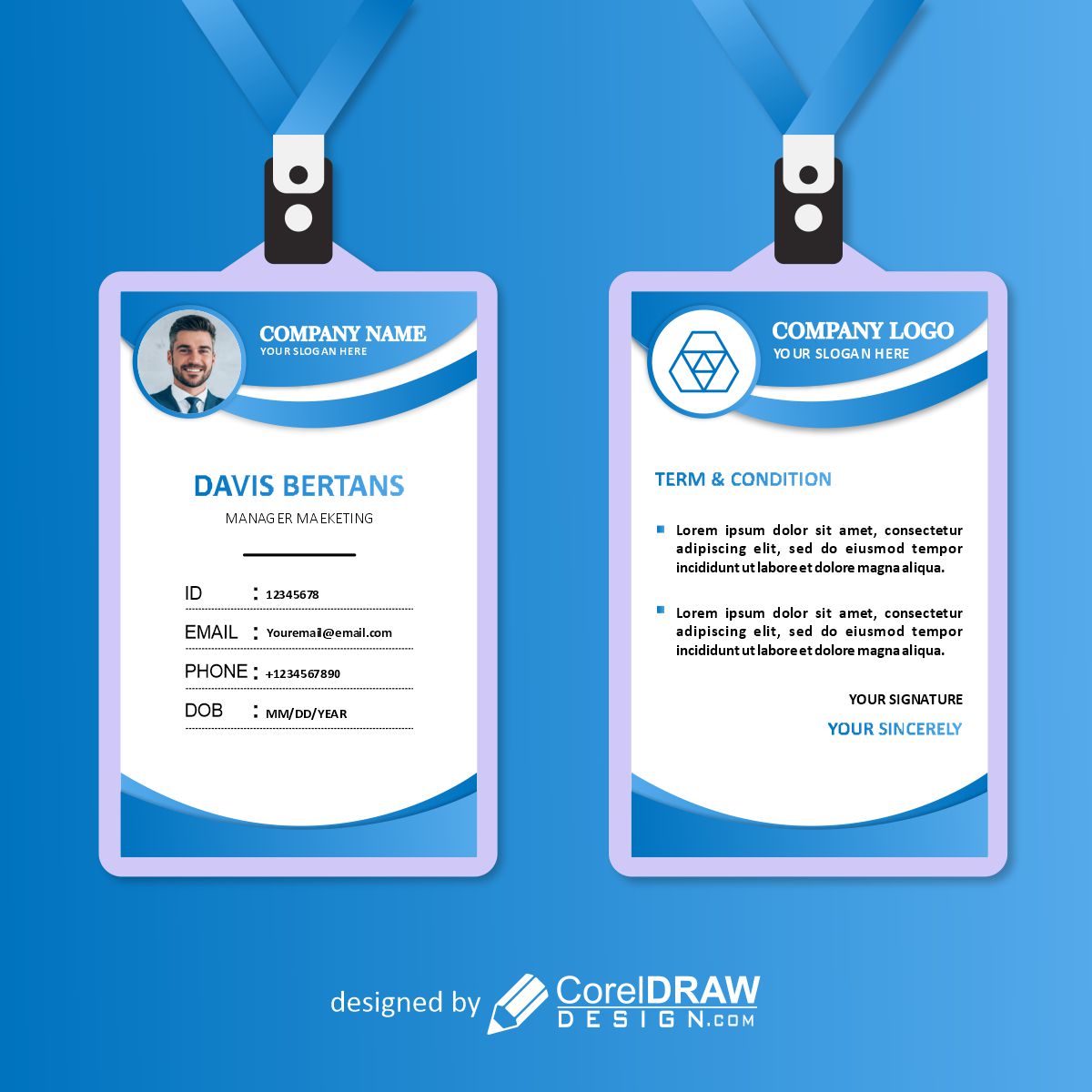 ID card poster vector download for free